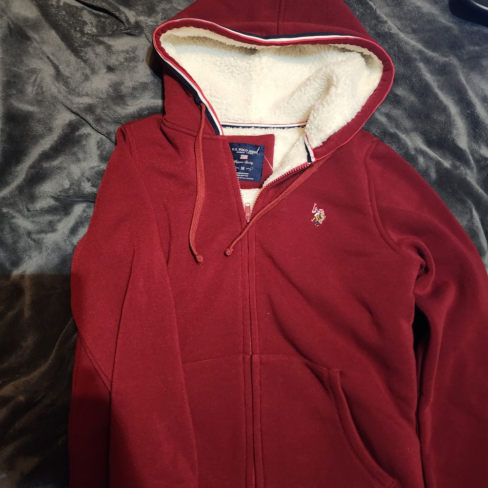 U.S. Polo Assn. Red Hooded Jacket